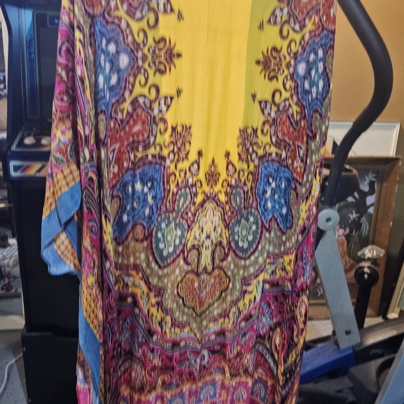 Saachi Colorful Paisley Women's Kimono Jacket - Picture 6 of 7